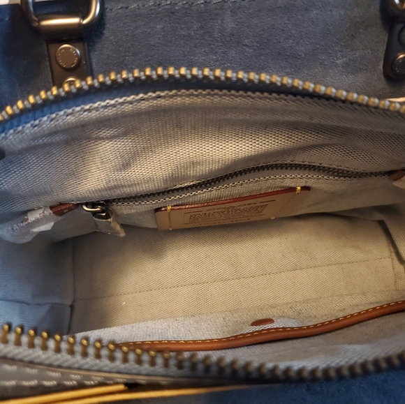 BEAUTIFUL NWT'S COACH ROUGE 25 with RIVETS SHOULDER & HANDBAG Slate Blue SOLDOUT - Picture 7 of 11